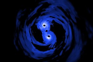 Впервые получено изображение «пляски» двух сверхмассивных черных дыр