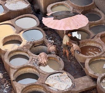 Красильникова кожи в Фесе