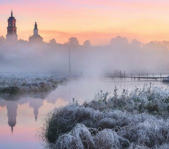 Белое утро в селе Белая