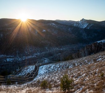 Закат на Торгашинском хребте, Красноярск