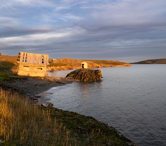 Фактория Русаново. Закат над Южным островом Новой Земли.