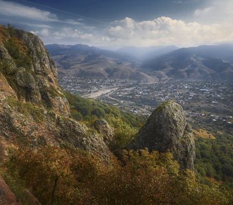 Вид с горы Шоан. Карачаевск