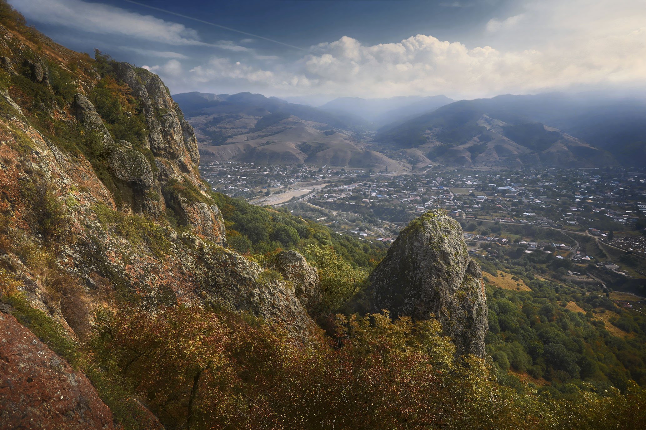 Вид с горы Шоан. Карачаевск