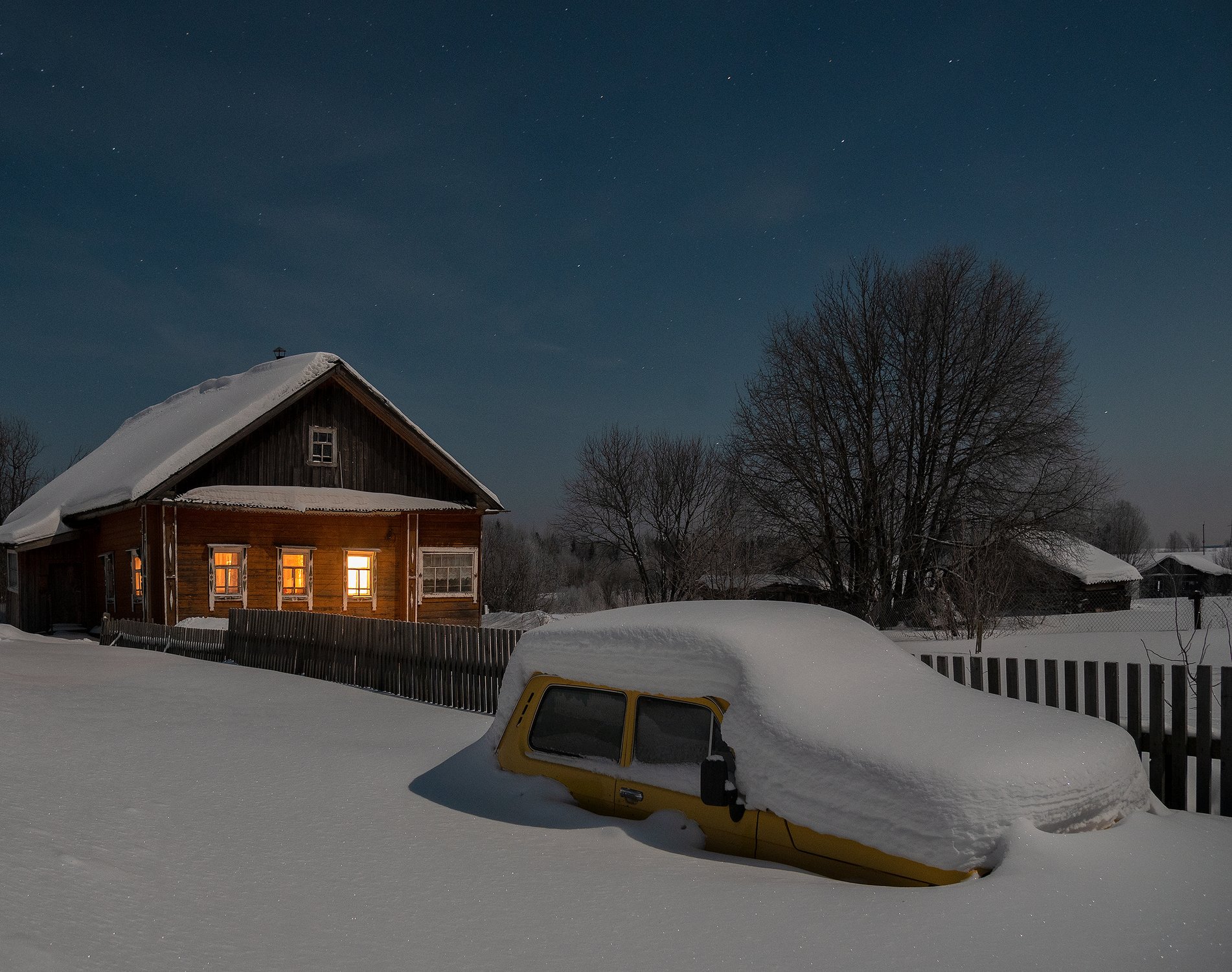 Тихая ночь в деревне