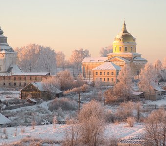 Яркий морозный вечер в селе Великорецкое