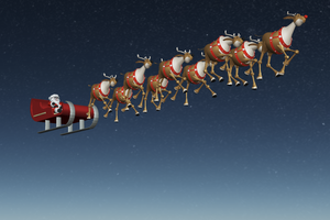 Радары засекли летящую упряжку Санта-Клауса