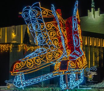 Новогодние украшения города Курска.