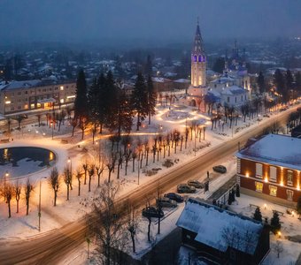 Снегопад в Палехе