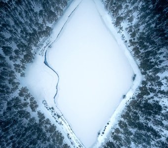 Озеро "Ромб" зимой