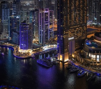Огни Dubai Marina