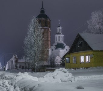 Февральский вечер в селе Сырьяны