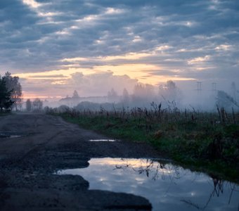 Рассвет в поле