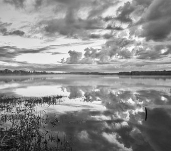 Рассвет на Волге, ч/б Калязин