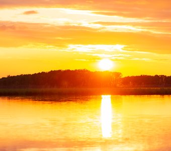 Закат на озере Капустиха