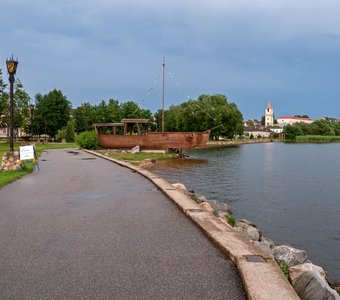Город Себеж после дождя