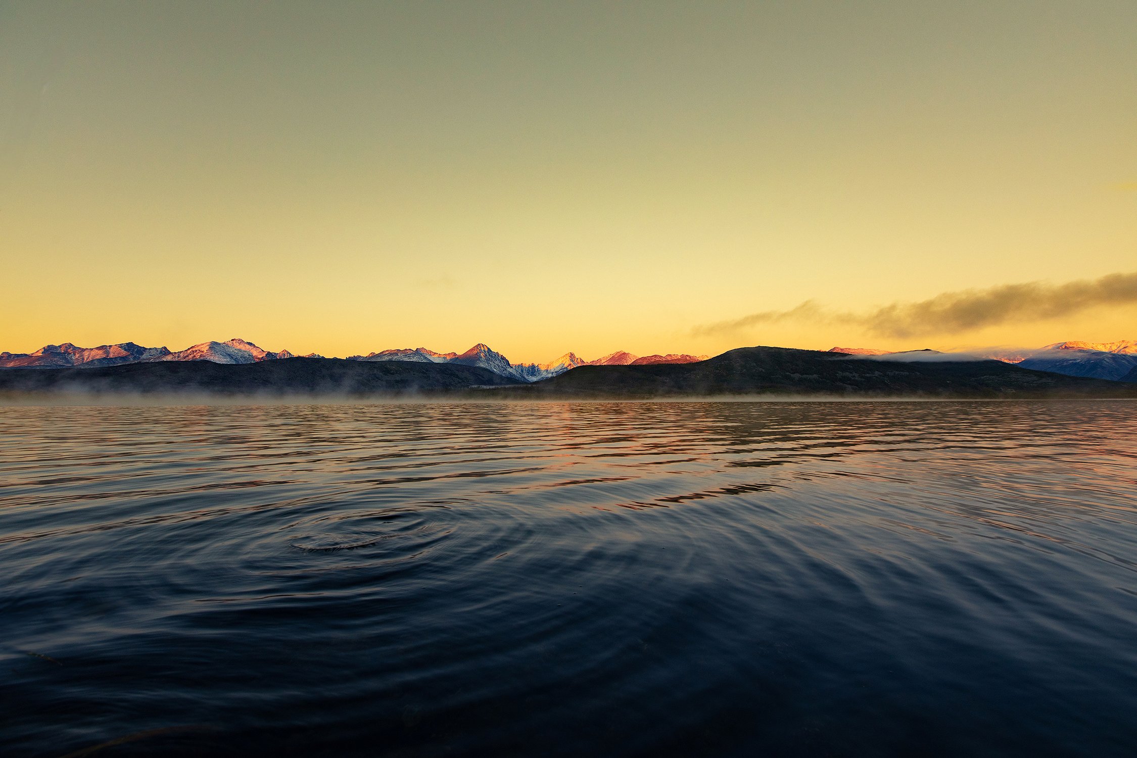 Золотой восходна озере Джека Лондона