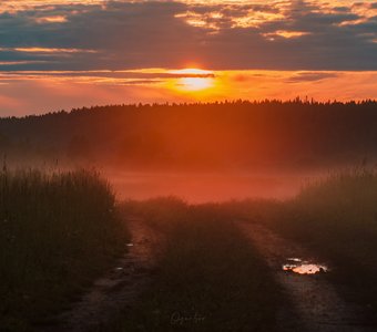 Туманный закат