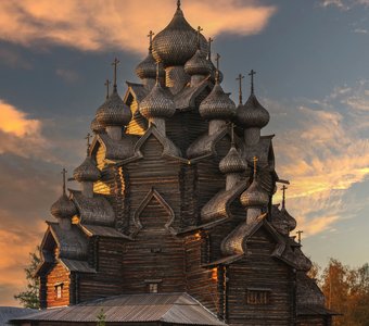 на закате...