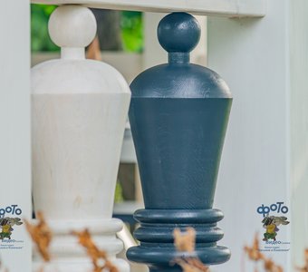 Шахматная беседка в Первомайском парке. город Курск