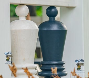 Шахматная беседка в Первомайском парке. город Курск