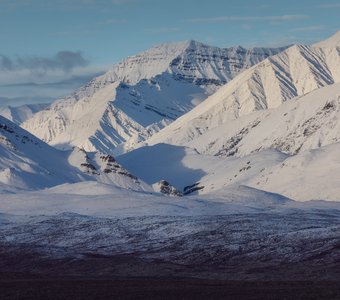 Первый снег в горах Якутии