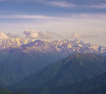 Закат в горах Адыгеи