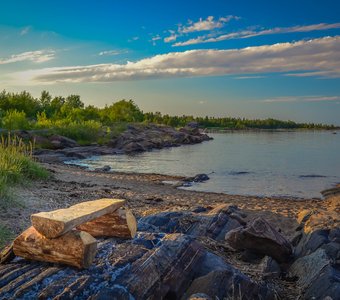 На берегу Белого моря.