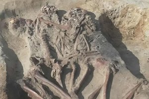 В Польше нашли захоронение обнявшихся взрослых и детей
