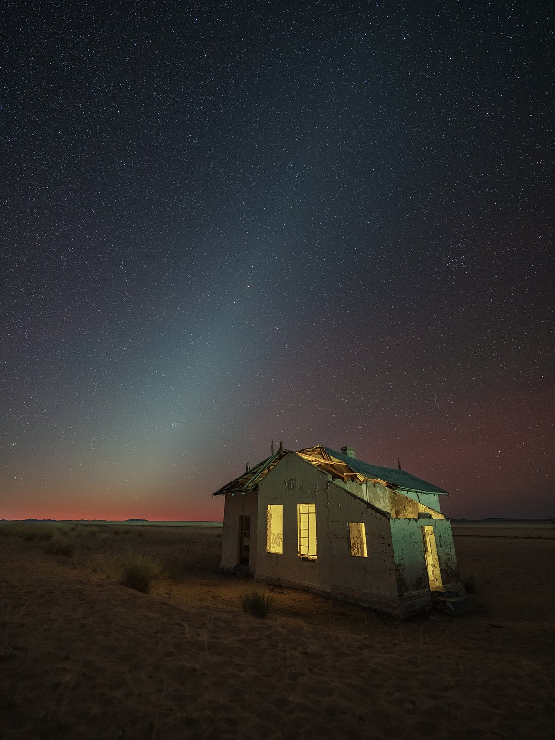 Зодиакальный свет над пустыней Намиб