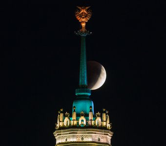 Лунное затмение в Москве