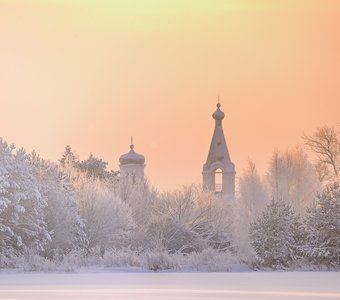 зимнее утро в Старой Ладоге...