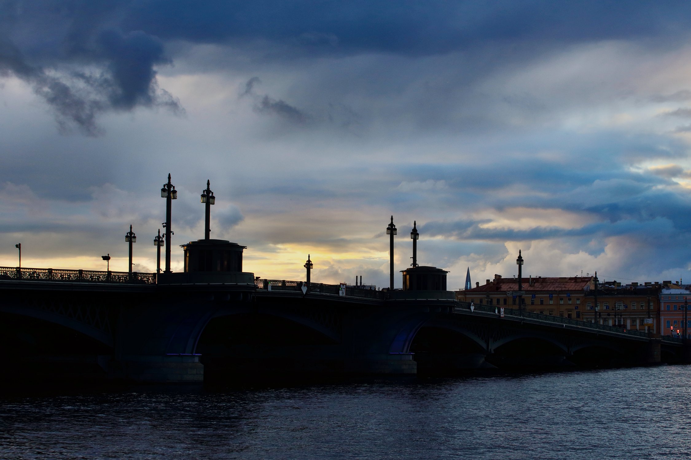 Санкт-Петербург. Благовещенский мост на закате