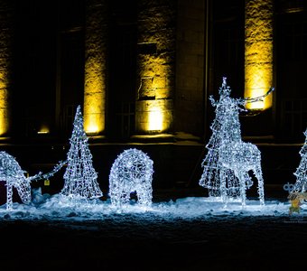 Новогодние украшения города Курска