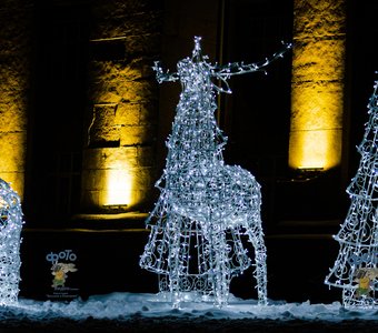 Новогодние украшения города Курска