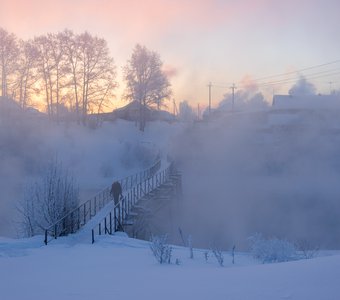 Морозное утро в провинциальном городке