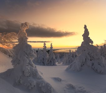 Таганай. Мороз. Закат.