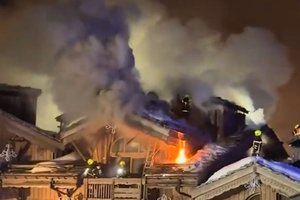 В Куршевеле в роскошном отеле вспыхнул пожар