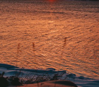 Декабрьский рассвет и закат на берегу Кандалакшского залива