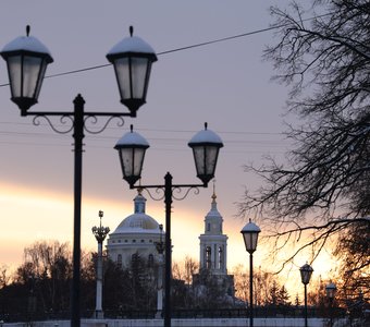 Набережная реки Орлик в январе