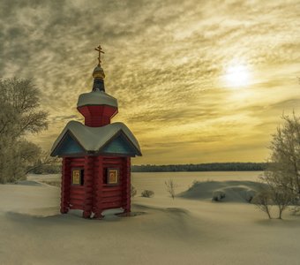 Часовня в деревне Озерки