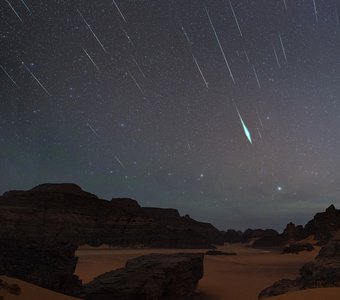 Геминиды над Сахарой