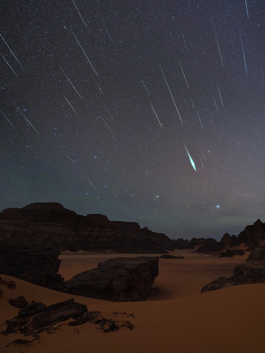 Геминиды над Сахарой