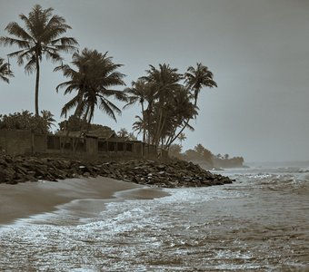 Берег океана, в тонировке