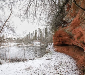 Оредеж зимой