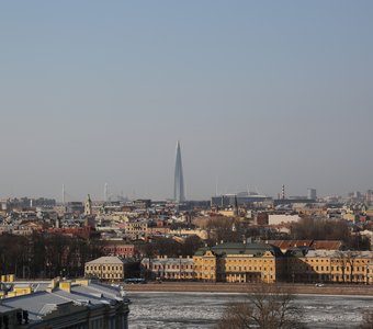 Вид сверху на Санкт-Петербург