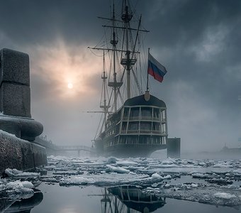 ледоход на Неве...