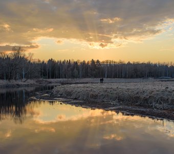 Закат над бывшими царскими охотничьими угодьями