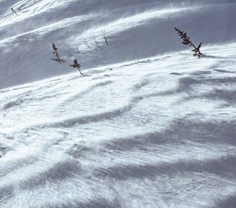 Ветер на горном склоне