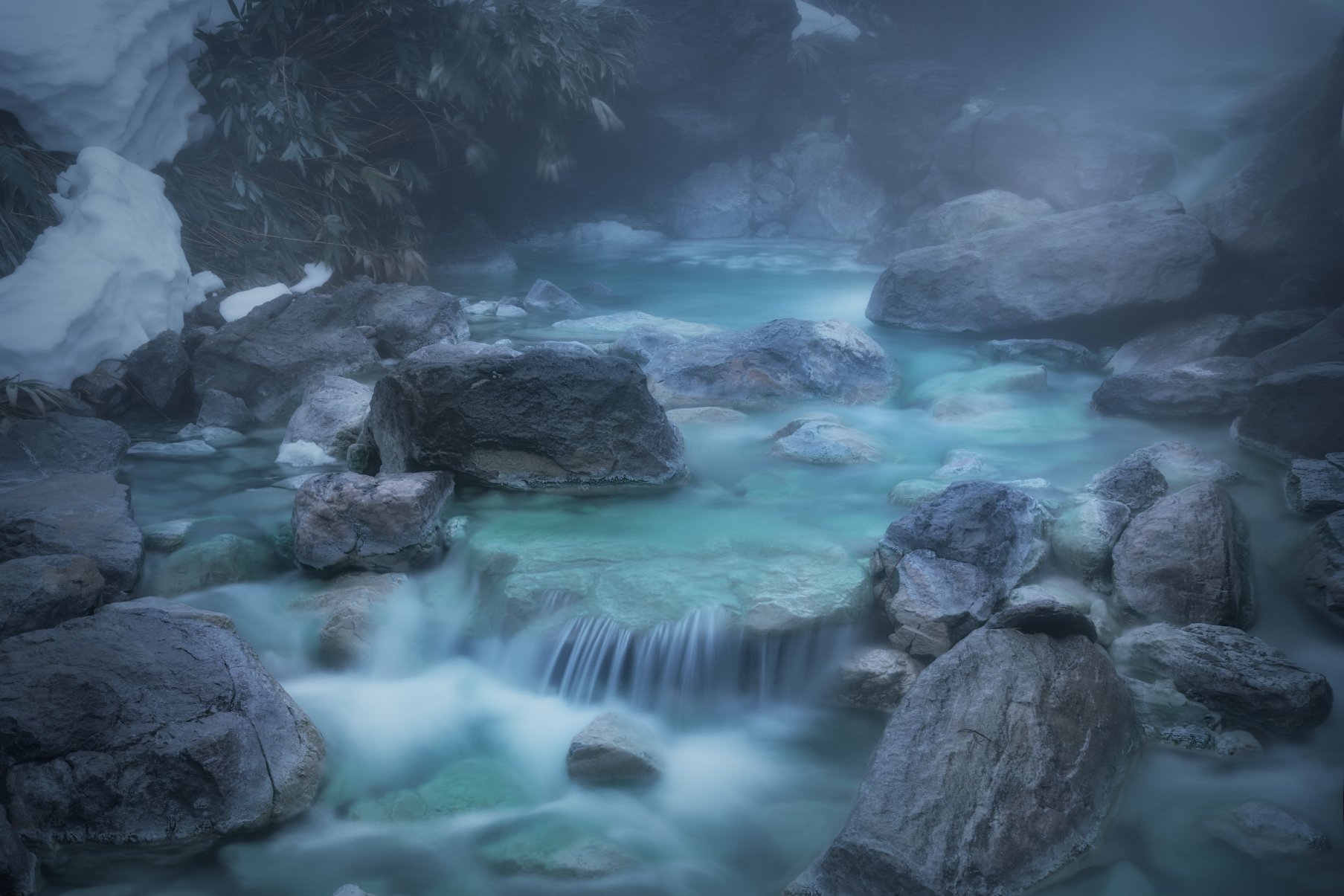 Водопад и ручей