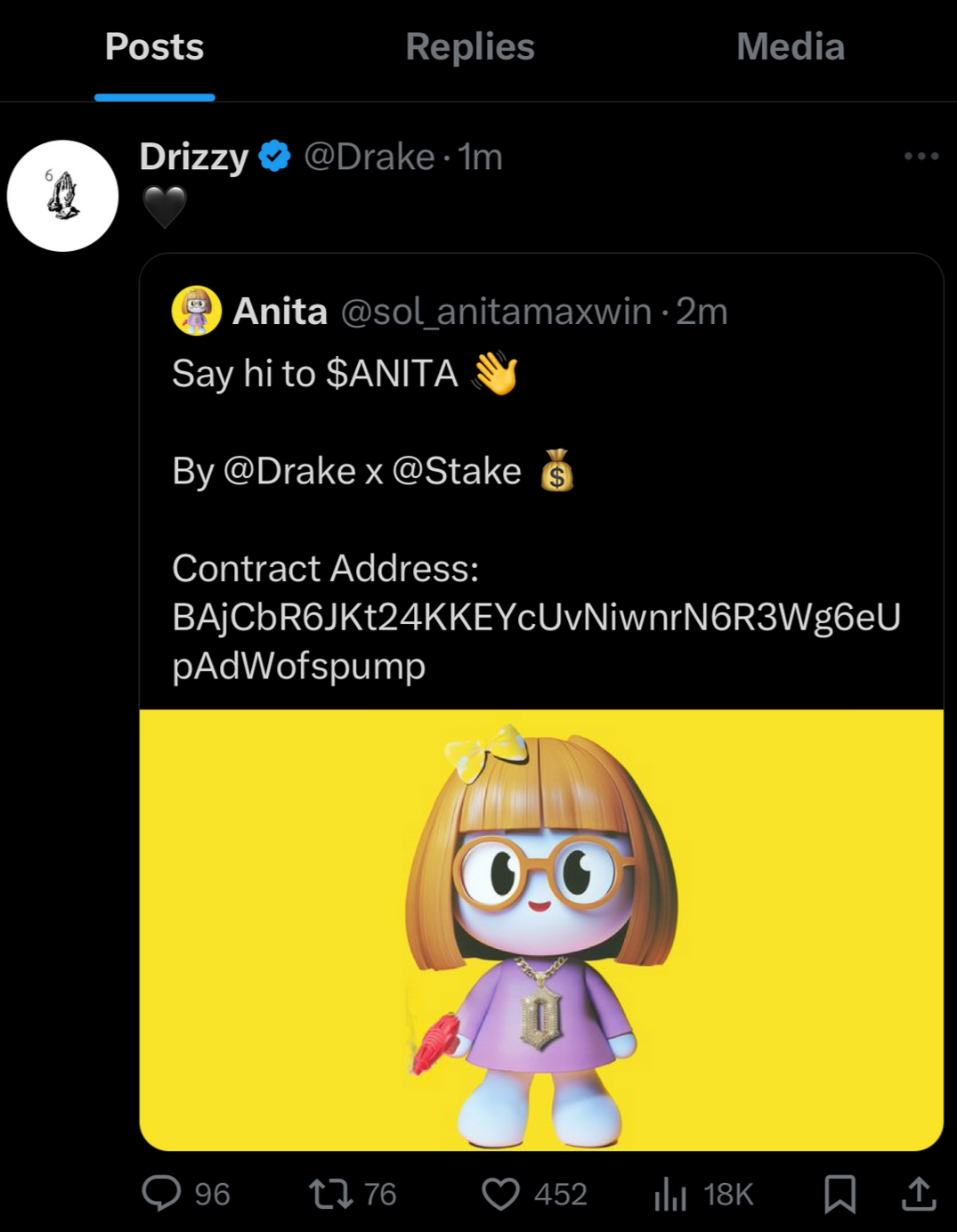 The X-account of the Canadian rapper Drake was hacked to promote benches post image